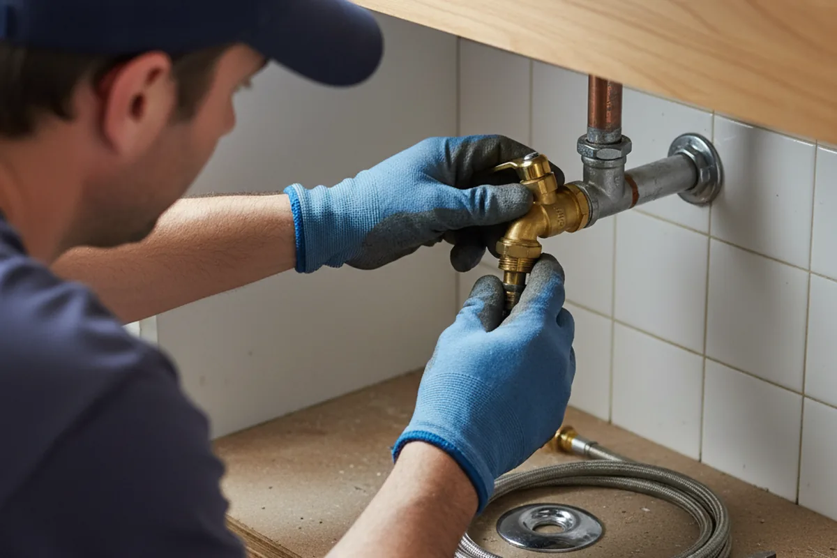 Shutoff valve and fitting work during Faucet and Fixture Repair in Roscoe